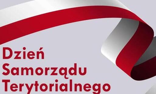 Flaga Polski z Napisem Dzień Samorządu Terytorialnego
