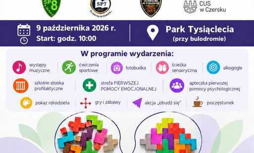 Plakat zapraszający do udziału w na wydarzeniu poświęconemu zdrowiu psychicznemu