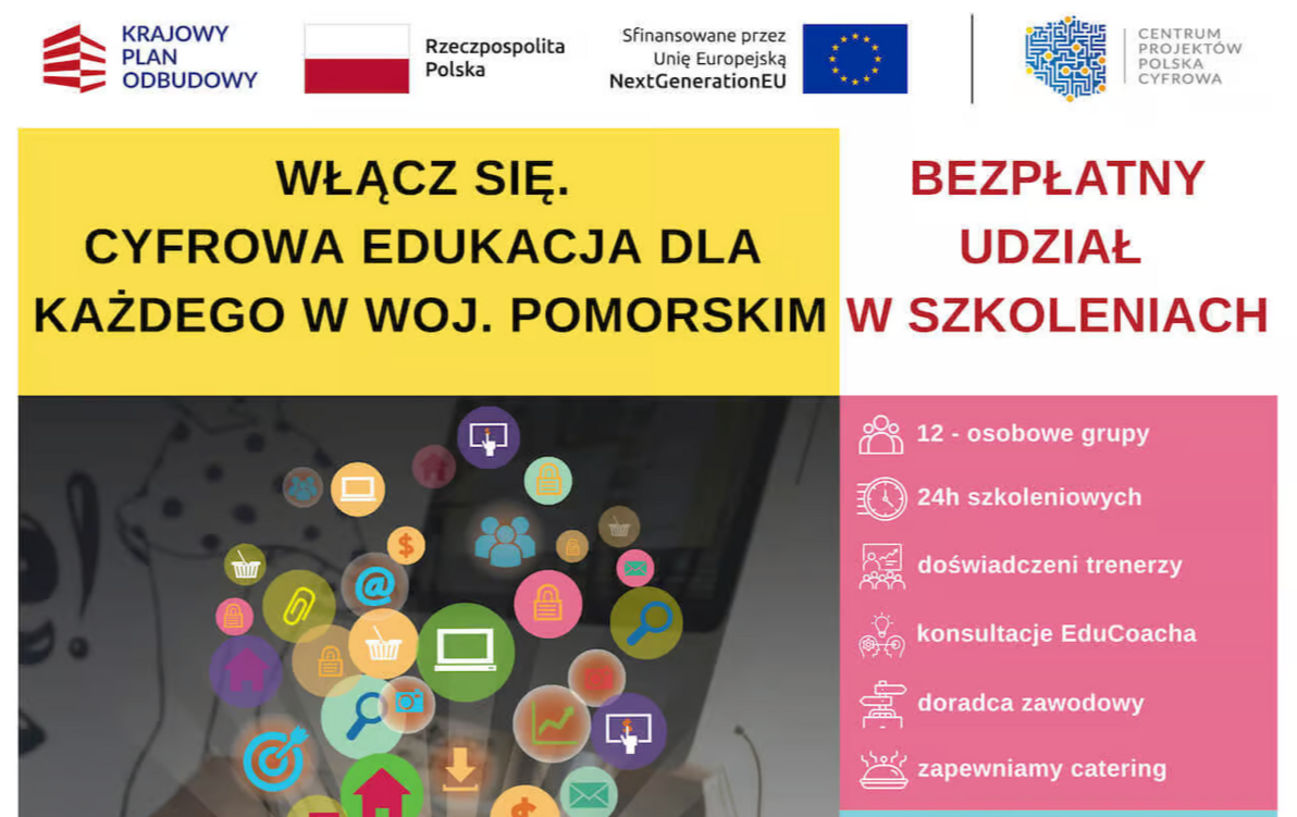 Zdjęcie do Projekt &bdquo;Włącz się. Cyfrowa edukacja dla każdego w woj. pomorskim&rdquo;